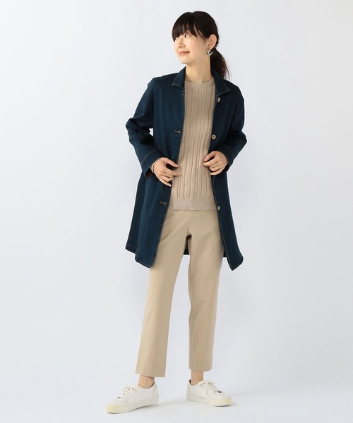 DECOY SINCE 1981（デコイシンスイチキュウハチイチ）の「デニムコート（ステンカラーコート・レディース・ネイビー・11号/9号/13号）」の16枚目の写真