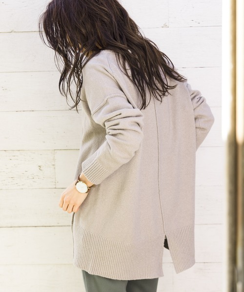 BAYFLOW（ベイフロー）の「コットンキモウニットプルオーバー（ニット/セーター・レディース・ライトブルー/グレー/チャコール・FREE）」の5枚目の写真