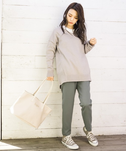 BAYFLOW（ベイフロー）の「コットンキモウニットプルオーバー（ニット/セーター・レディース・ライトブルー/グレー/チャコール・FREE）」の6枚目の写真