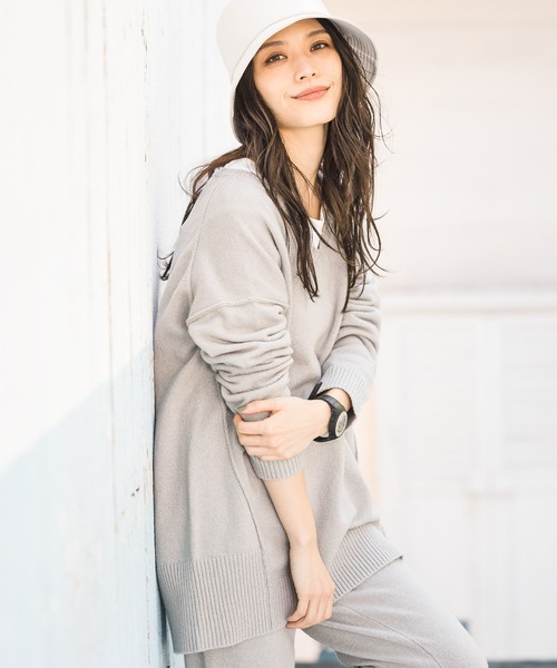 BAYFLOW（ベイフロー）の「コットンキモウニットプルオーバー（ニット/セーター・レディース・ライトブルー/グレー/チャコール・FREE）」の8枚目の写真