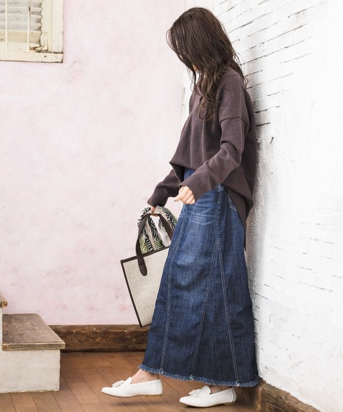 BAYFLOW（ベイフロー）の「コットンキモウニットプルオーバー（ニット/セーター・レディース・ライトブルー/グレー/チャコール・FREE）」の18枚目の写真