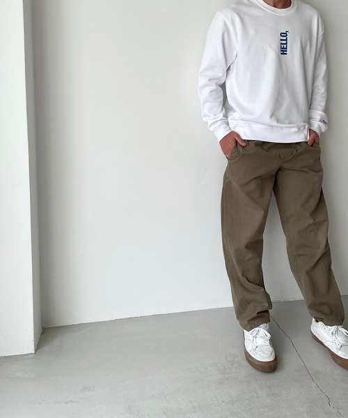 CANAL JEAN（キャナルジーン）の「1975 TOKYO(1975 トーキョー) "HELLO"クルーネックトレーナー（スウェット・レディース・ホワイト×ブルー/ホワイト×ブラック/ヘザーグレー・LARGE/X-LARGE）」の9枚目の写真