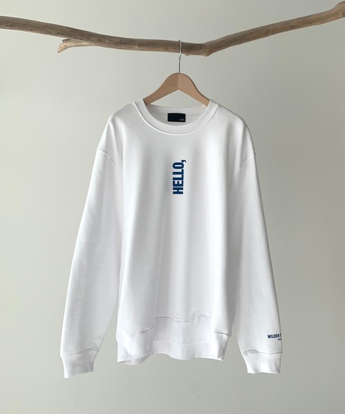 CANAL JEAN（キャナルジーン）の「1975 TOKYO(1975 トーキョー) "HELLO"クルーネックトレーナー（スウェット・レディース・ホワイト×ブルー/ホワイト×ブラック/ヘザーグレー・LARGE/X-LARGE）」の10枚目の写真