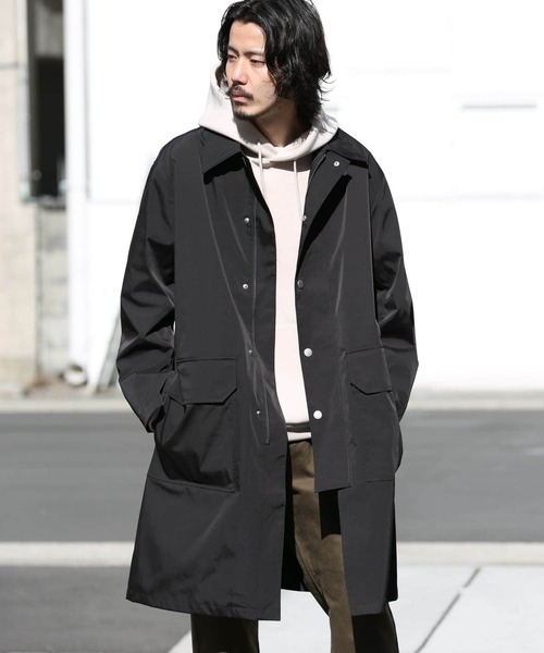 URBAN RESEARCH Sonny Label（アーバンリサーチサニーレーベル）の「撥水ロングステンカラーコート（ステンカラーコート・メンズ・ブラック/ベージュ・M/L）」の4枚目の写真
