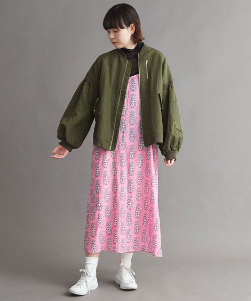 I am I in fact...（アイアムアイインファクト）の「●LOVERS プリント　キャミワンピース（ワンピース・レディース・ピンク/チャコールグレー・FREE）」の12枚目の写真