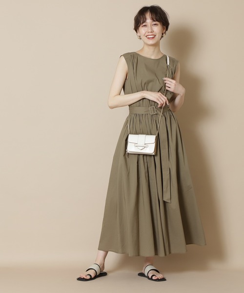 N.（N. Natural Beauty Basic）（エヌエヌナチュラルビューティーベーシック）の「◆ボリュームベルトチェーンミニショルダーバッグ（ショルダーバッグ・レディース・オフホワイト/ブラック/グリーン・ﾌﾘ-）」の10枚目の写真