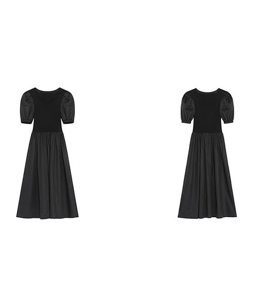 Fano Studios（ファノ ストゥディオズ）の「【Fano Studios】Puff sleeve knit dress FC21L049（ワンピース・レディース・ブラック/ホワイト・S/L/M）」の18枚目の写真