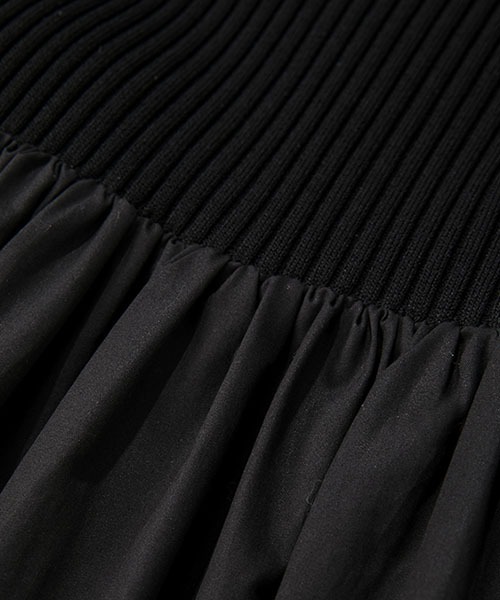 Fano Studios（ファノ ストゥディオズ）の「【Fano Studios】Puff sleeve knit dress FC21L049（ワンピース・レディース・ブラック/ホワイト・S/L/M）」の22枚目の写真