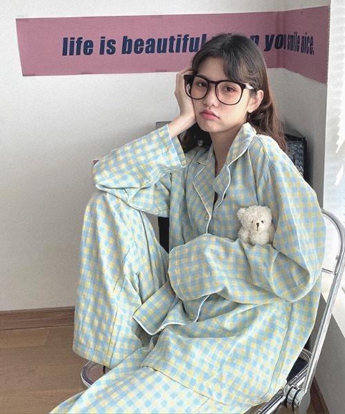 MANGROVE（マングローブ）の「チェックルームウェア（ルームウェア