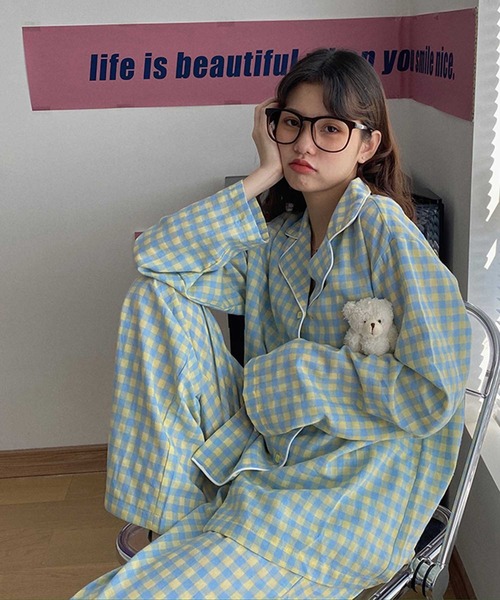 MANGROVE（マングローブ）の「チェックルームウェア（ルームウェア