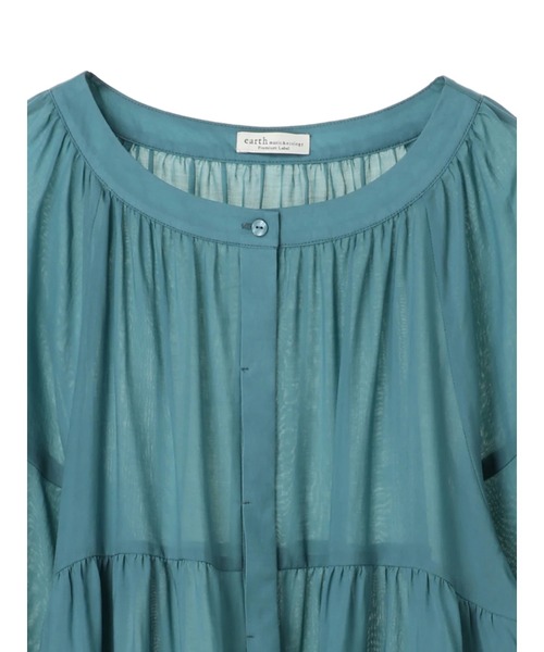 earth music&ecology（アースミュージックアンドエコロジー）の「【WEB限定】ティアードシャツチュニック ＊（シャツ/ブラウス・レディース・ライトブルー/ブラック/オフホワイト/ピンクベージュ・FREE）」の10枚目の写真