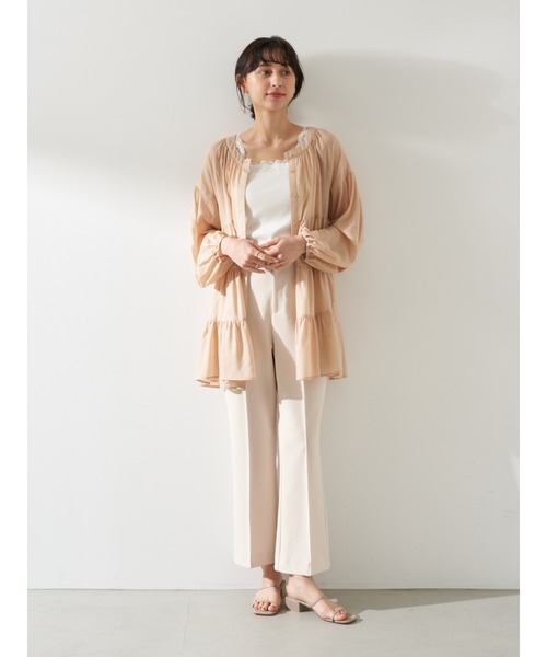 売り出しクーポン ティアードシャツチュニック ティアードシャツチュニック シャツ ブラウス Music Ecology アース ミュージックアンドエコロジー のシャツ ブラウス Web限定 お買得な人気商品