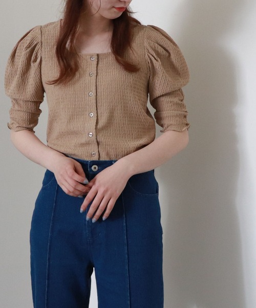 archives(アルシーヴ)の「2wayパワショルTOPS(Tシャツ/カットソー・レディース・オフホワイト/ブラック/ベージュ/ブラウン/チャコールグレー・MEDIUM)」の5枚目の写真