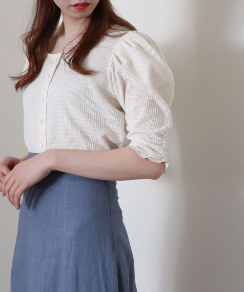 archives(アルシーヴ)の「2wayパワショルTOPS(Tシャツ/カットソー・レディース・オフホワイト/ブラック/ベージュ/ブラウン/チャコールグレー・MEDIUM)」の1枚目の写真