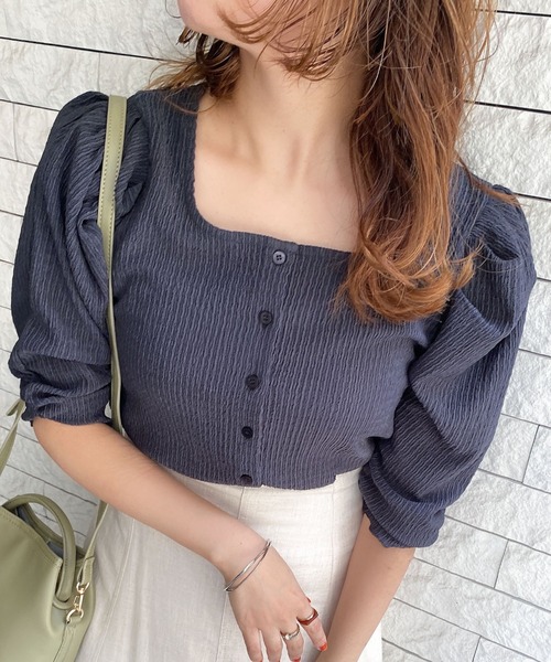 archives(アルシーヴ)の「2wayパワショルTOPS(Tシャツ/カットソー・レディース・オフホワイト/ブラック/ベージュ/ブラウン/チャコールグレー・MEDIUM)」の3枚目の写真