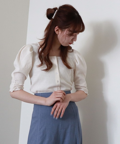 archives(アルシーヴ)の「2wayパワショルTOPS(Tシャツ/カットソー・レディース・オフホワイト/ブラック/ベージュ/ブラウン/チャコールグレー・MEDIUM)」の20枚目の写真
