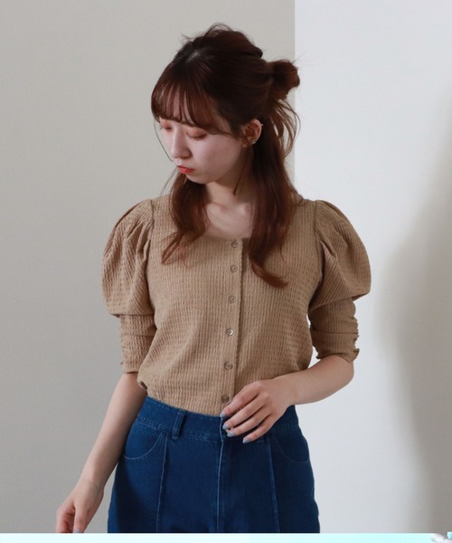archives(アルシーヴ)の「2wayパワショルTOPS(Tシャツ/カットソー・レディース・オフホワイト/ブラック/ベージュ/ブラウン/チャコールグレー・MEDIUM)」の13枚目の写真