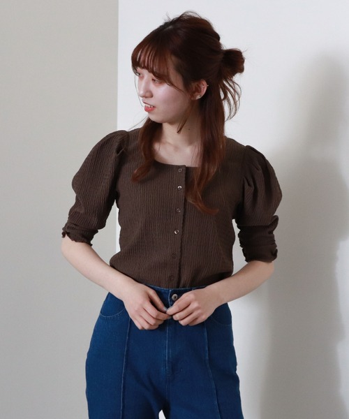 archives(アルシーヴ)の「2wayパワショルTOPS(Tシャツ/カットソー・レディース・オフホワイト/ブラック/ベージュ/ブラウン/チャコールグレー・MEDIUM)」の7枚目の写真