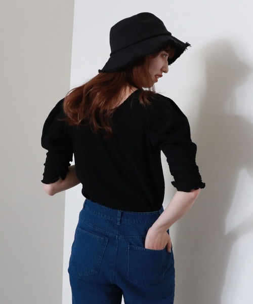 archives(アルシーヴ)の「2wayパワショルTOPS(Tシャツ/カットソー・レディース・オフホワイト/ブラック/ベージュ/ブラウン/チャコールグレー・MEDIUM)」の21枚目の写真