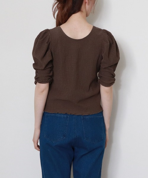 archives(アルシーヴ)の「2wayパワショルTOPS(Tシャツ/カットソー・レディース・オフホワイト/ブラック/ベージュ/ブラウン/チャコールグレー・MEDIUM)」の17枚目の写真