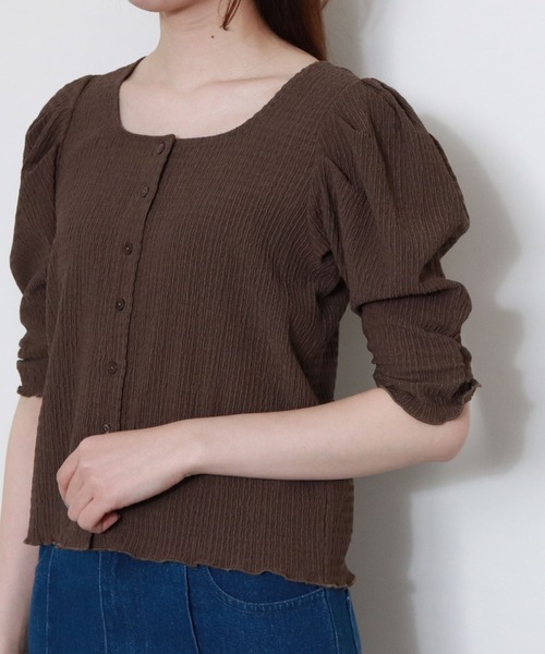 archives(アルシーヴ)の「2wayパワショルTOPS(Tシャツ/カットソー・レディース・オフホワイト/ブラック/ベージュ/ブラウン/チャコールグレー・MEDIUM)」の6枚目の写真