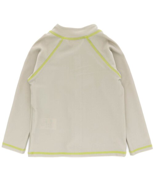 Ampersand（アンパサンド）の「/UNIシンプルラッシュガード(無地・ドット柄)_UVカット（ラッシュガード・キッズ・ブラック/グレー/アイボリー/カーキ・100/110/120/130/140/80/90）」の8枚目の写真