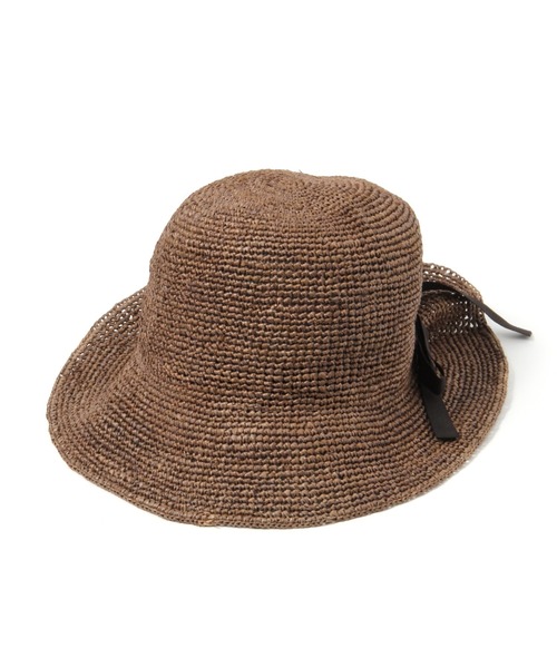 studio CLIP（スタディオクリップ）の「タック入りラフィアハット（ハット・レディース・ナチュラル/ブラウン/グレー・FREE）」の2枚目の写真