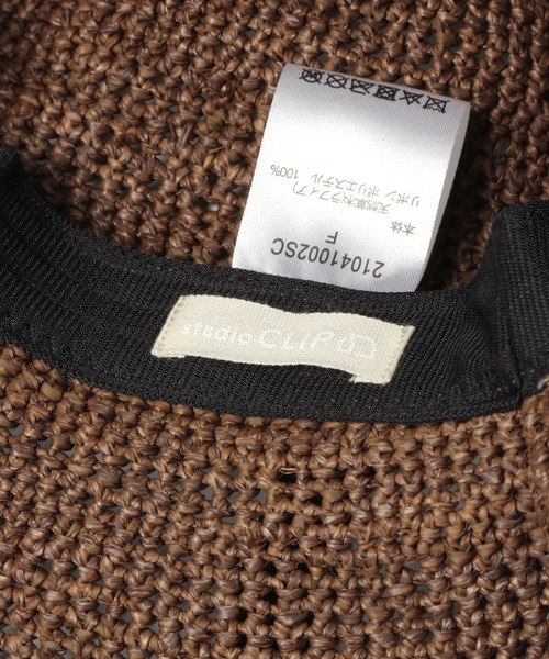 studio CLIP（スタディオクリップ）の「タック入りラフィアハット（ハット・レディース・ナチュラル/ブラウン/グレー・FREE）」の10枚目の写真