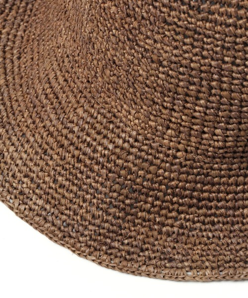 studio CLIP（スタディオクリップ）の「タック入りラフィアハット（ハット・レディース・ナチュラル/ブラウン/グレー・FREE）」の11枚目の写真