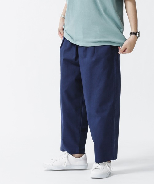 NANO universe(ナノユニバース)の「リネン混ワイドイージースラックス(スラックス・メンズ・ネイビー/ブラック/ベージュ・S/M/L)」の6枚目の写真