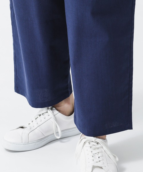 NANO universe(ナノユニバース)の「リネン混ワイドイージースラックス(スラックス・メンズ・ネイビー/ブラック/ベージュ・S/M/L)」の8枚目の写真