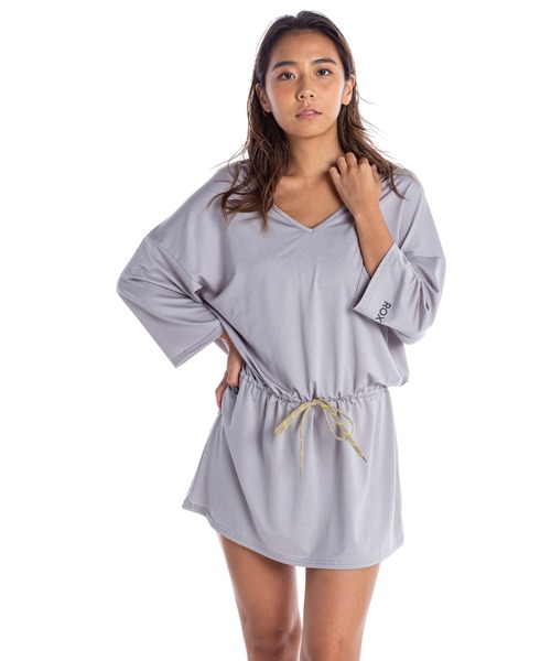 ROXY（ロキシー）の「ROLLING STONE/ロキシーラッシュガード(水着)（ラッシュガード・レディース・ホワイト/グレー/オレンジ・SMALL/MEDIUM/LARGE）」の3枚目の写真