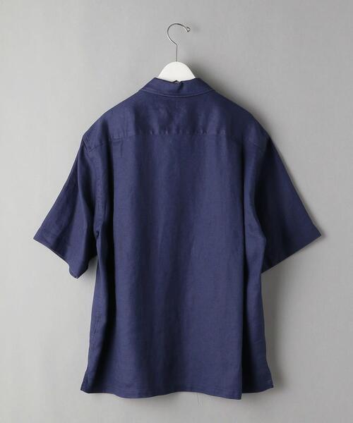 BEAUTY&YOUTH UNITED ARROWS（ビューティーアンドユースユナイテッドアローズ）の「BY ヘビー リネン ラミー キャンプカラー ビッグシルエットシャツ（シャツ/ブラウス・メンズ・オフホワイト/ケリー/ネイビー・LARGE/X-LARGE/MEDIUM/SMALL）」の13枚目の写真