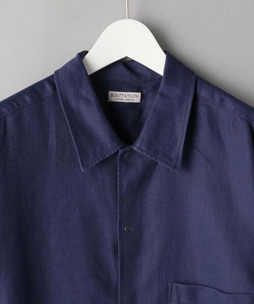BEAUTY&YOUTH UNITED ARROWS（ビューティーアンドユースユナイテッドアローズ）の「BY ヘビー リネン ラミー キャンプカラー ビッグシルエットシャツ（シャツ/ブラウス・メンズ・オフホワイト/ケリー/ネイビー・LARGE/X-LARGE/MEDIUM/SMALL）」の14枚目の写真