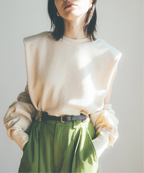 SLOBE IENA(スローブイエナ)の「【CLANE/クラネ】 POWER SHOULDER THERMALカットソー【手洗い可】◆(Tシャツ/カットソー・レディース・ベージュ/アイボリー・FREE)」の2枚目の写真