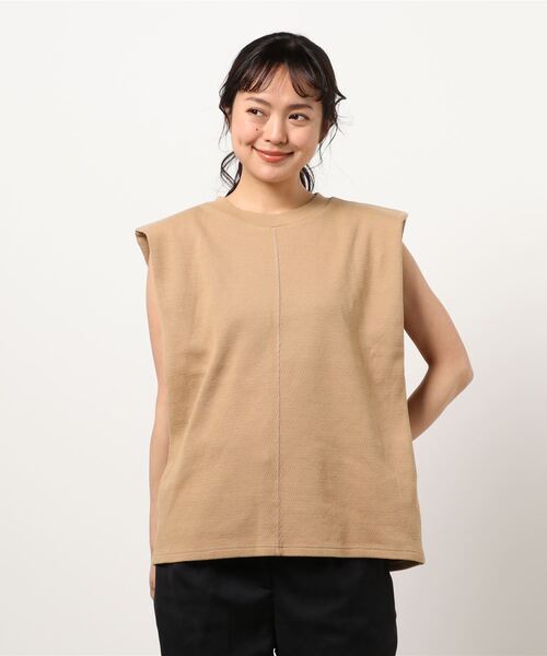 SLOBE IENA(スローブイエナ)の「【CLANE/クラネ】 POWER SHOULDER THERMALカットソー【手洗い可】◆(Tシャツ/カットソー・レディース・ベージュ/アイボリー・FREE)」の7枚目の写真