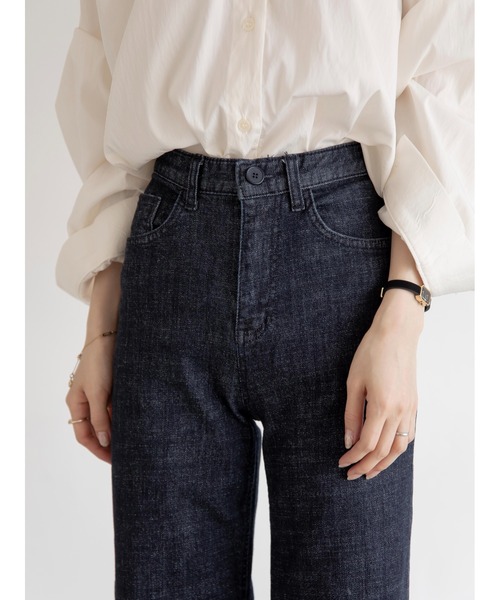 amel（エイメル）の「ロングストレートデニムパンツ（デニムパンツ・レディース・ブラック・FREE）」の12枚目の写真