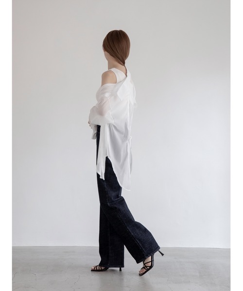 amel（エイメル）の「ロングストレートデニムパンツ（デニムパンツ・レディース・ブラック・FREE）」の10枚目の写真