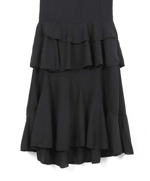 Figments（フィグメンツ）の「ロングフリルワンピース（ワンピース・レディース・ブラック/ホワイト・FREE）」の8枚目の写真