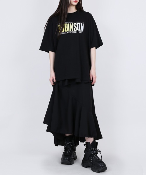 Figments（フィグメンツ）の「ロングフリルワンピース（ワンピース・レディース・ブラック/ホワイト・FREE）」の5枚目の写真