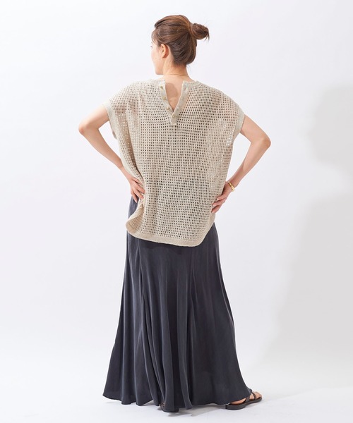 plage Openwork pattemニット　　メッシュプルオーバー plage（プラージュ）の「メッシュニットプルオーバー◇（ニット