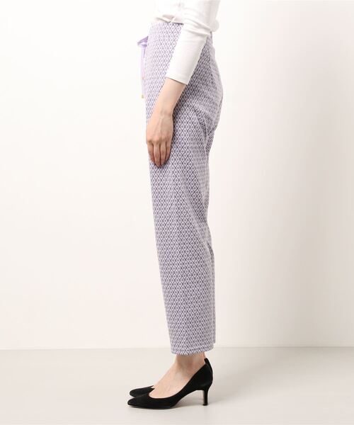 Mysa&Liina（ミーサリーナ）の「ジャガードパンツ（その他パンツ・レディース・ブラック/アイボリー/ラベンダー・M）」の4枚目の写真