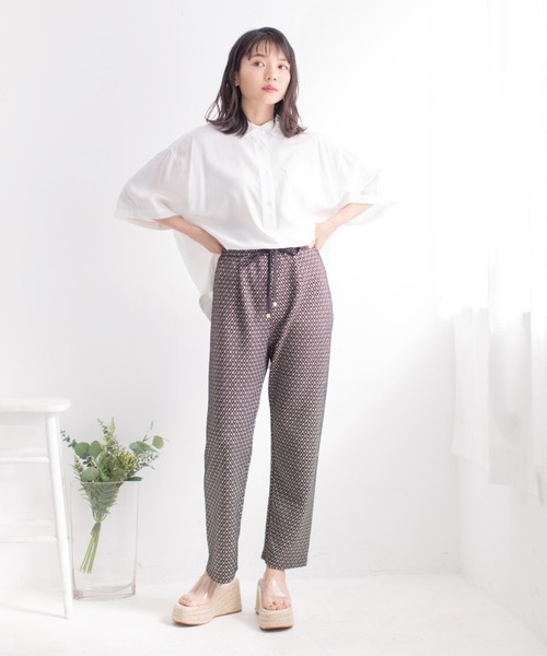 Mysa&Liina（ミーサリーナ）の「ジャガードパンツ（その他パンツ・レディース・ブラック/アイボリー/ラベンダー・M）」の18枚目の写真