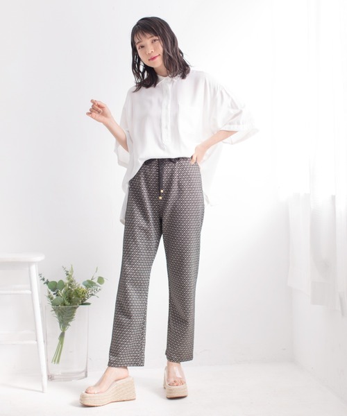 Mysa&Liina（ミーサリーナ）の「ジャガードパンツ（その他パンツ・レディース・ブラック/アイボリー/ラベンダー・M）」の19枚目の写真