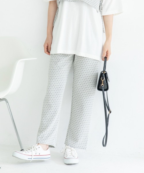 Mysa&Liina（ミーサリーナ）の「ジャガードパンツ（その他パンツ・レディース・ブラック/アイボリー/ラベンダー・M）」の17枚目の写真