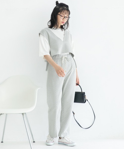 Mysa&Liina（ミーサリーナ）の「ジャガードパンツ（その他パンツ・レディース・ブラック/アイボリー/ラベンダー・M）」の13枚目の写真