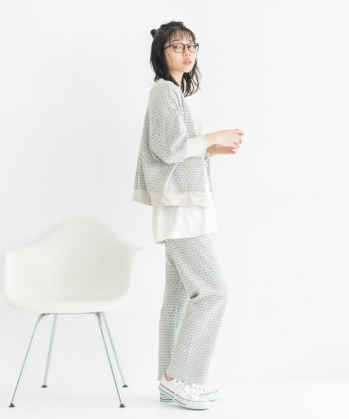 Mysa&Liina（ミーサリーナ）の「ジャガードパンツ（その他パンツ・レディース・ブラック/アイボリー/ラベンダー・M）」の22枚目の写真