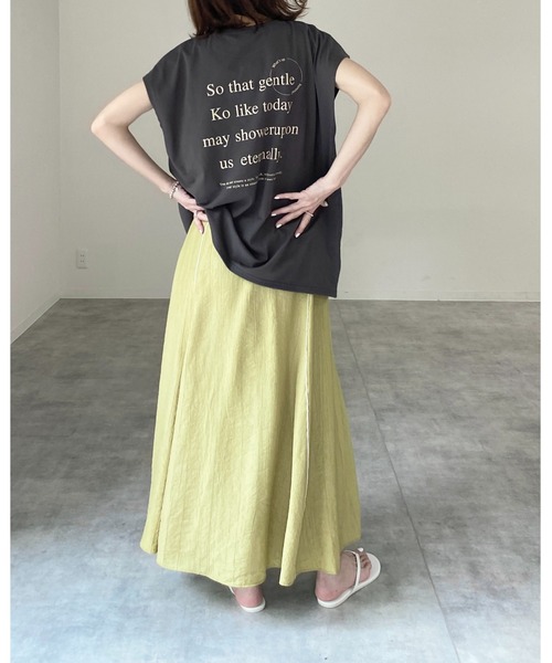 She's Closet(シーズクローゼット)の「配色パイピングフレアロングマーメイドスカート(スカート・レディース・ベージュ/オリーブ/アイボリー・FREE)」の6枚目の写真