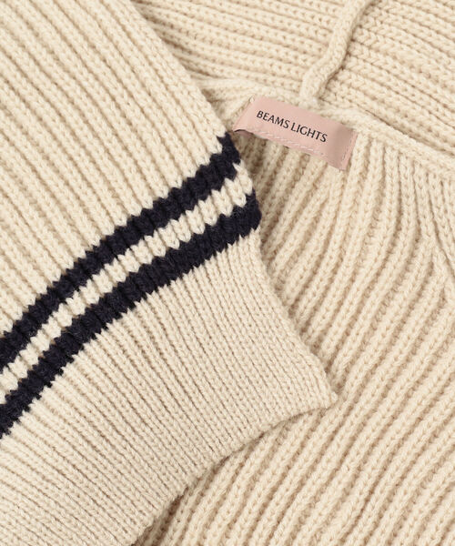 BEAMS LIGHTS(ビームスライツ)の「BEAMS LIGHTS / 畦 ショルダー ストール(マフラー・レディース・ベージュ/ブラウン/グレー・ONE SIZE)」の6枚目の写真
