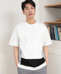 UNION STATION | 【ストレッチ】パネルレイヤードカットソー(Tシャツ/カットソー)